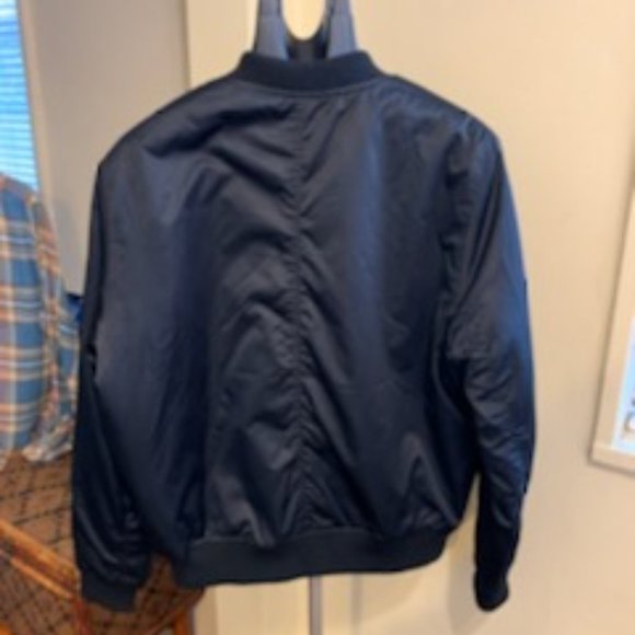 American Eagle Black Flower Bomber jakcet - Picture 4 of 10